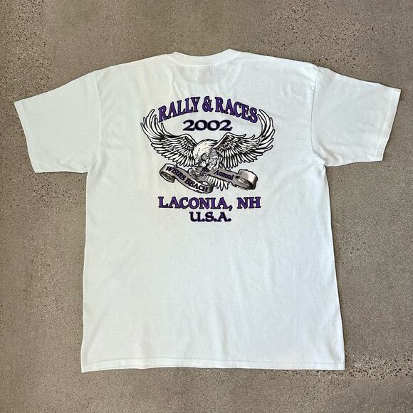 Vintage 2002 Laconia Rally & Races Wolves T-shirt - Picture 3 of 8